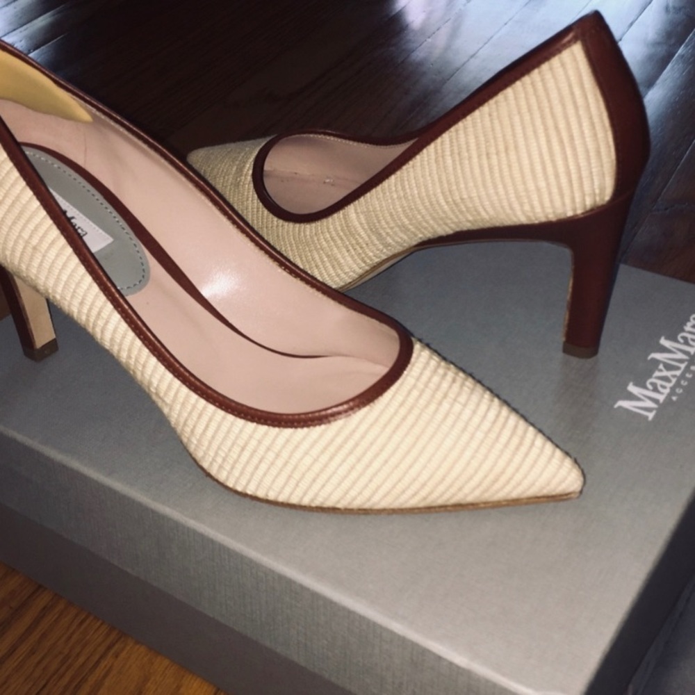 Max Mara • NEW Beige Taranto Heels • Includes Box!